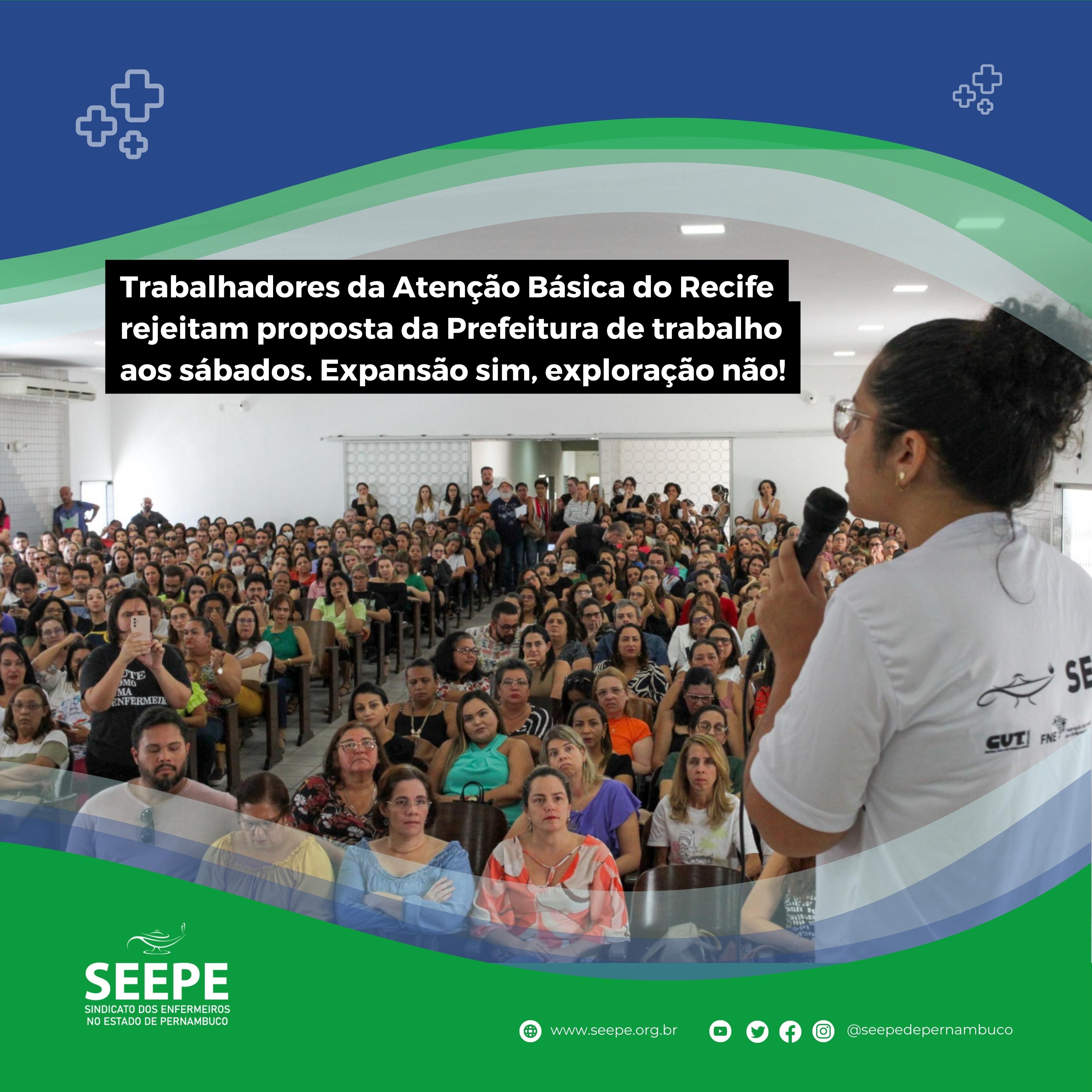 Profissionais da saúde do município de Recife se reuniram em Assembleia Conjunta