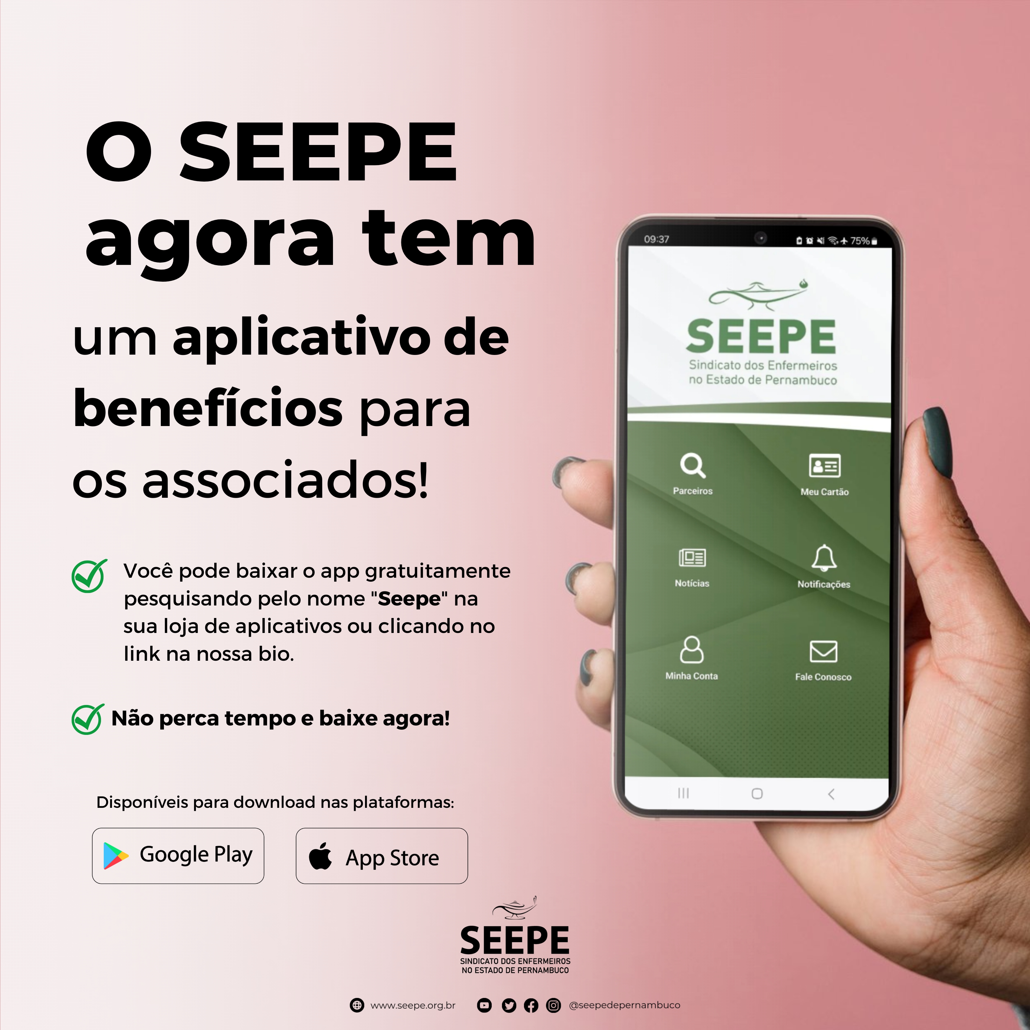 PARCERIAS E CONVÊNIOS DO SEEPE AGORA NO APP