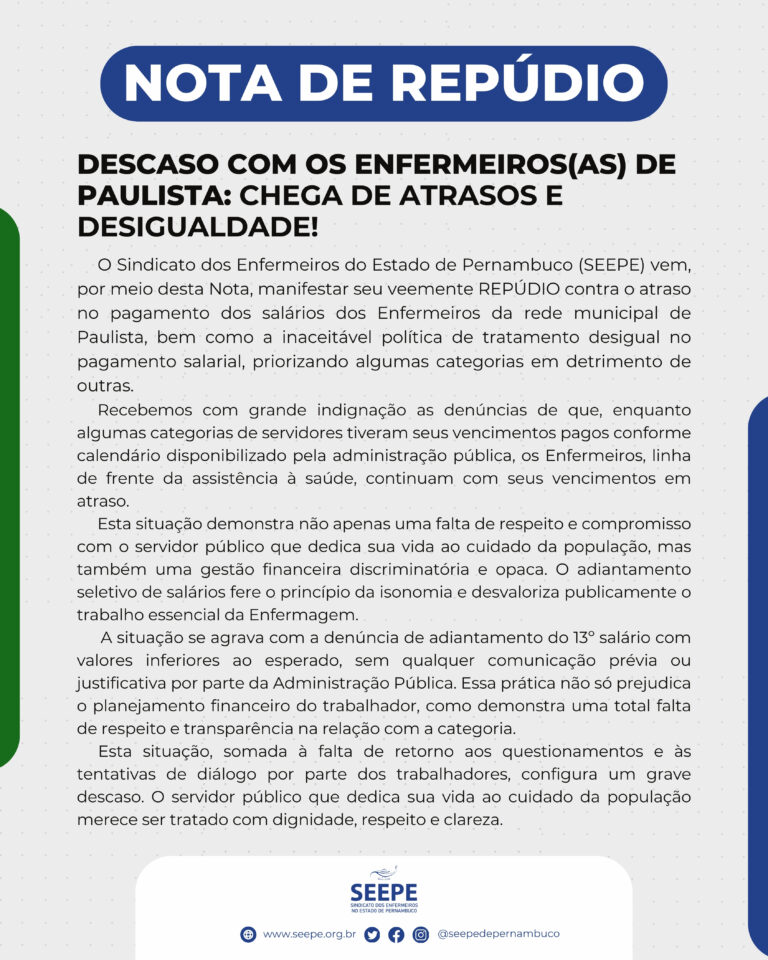 NOTA DE REPÚDIO –