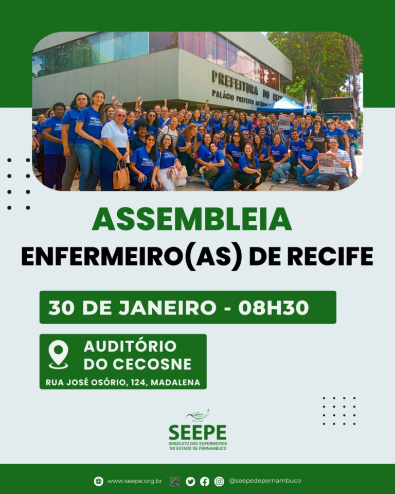 ATENÇÃO ENFERMEIROS(AS) DE RECIFE!