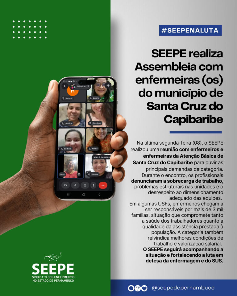 Reunião com enfermeiros e enfermeiras da Atenção Básica de Santa Cruz do Capibaribe